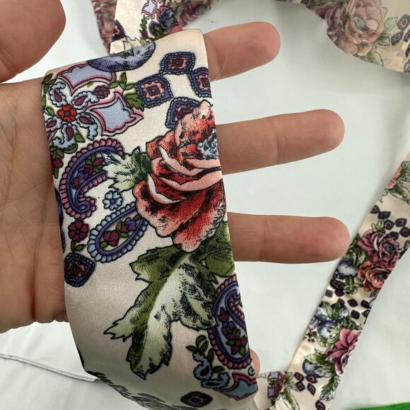 Victoria’s Secret Vintage Gold Label Pink Floral Paisley Robe One Size Fits All - Picture 6 of 12